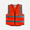 SPARTAN GUARD SAFETY VEST 120GSM, FABRICMESH MULTI POCKET ZIPPERED ORANGE