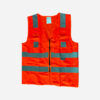 SPARTAN GUARD SAFETY VEST 120GSM, MULTIPOCKET/ZIPPERED ORANGE
